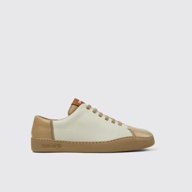 Side view of Twins Multicolored Leather Sneaker for Men
