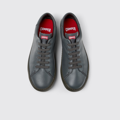 Peu Touring Grijze leren sneaker voor heren.