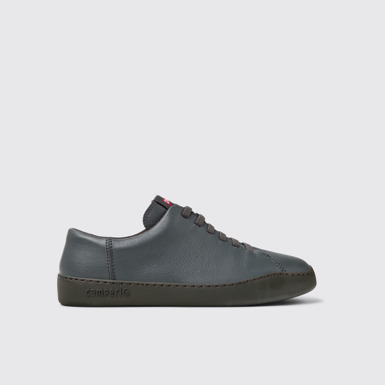 Peu Touring Grijze leren sneaker voor heren.