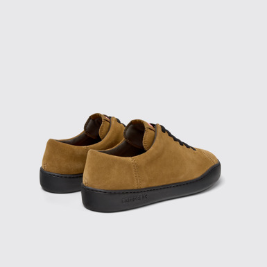 Back view of Peu Touring Brown Suede Sneakers for Men.
