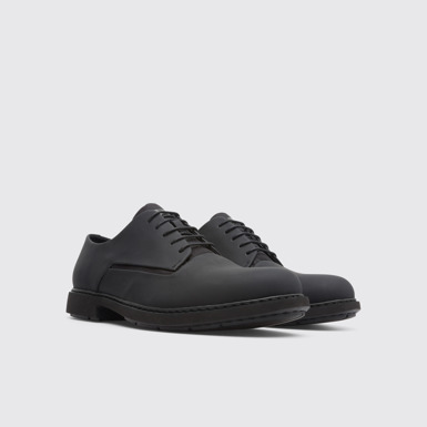 Front view of Neuman Black Formal Shoes for Men