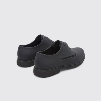 Back view of Neuman Black Formal Shoes for Men