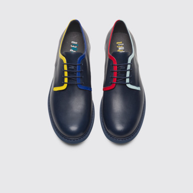 Overhead view of Twins Blue Formal Shoes for Men