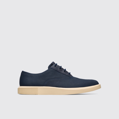 Side view of Bill Navy Oxford for men