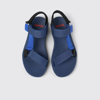 Match Sandalias de tejido azules para hombre.
