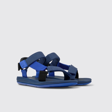 Match Sandalias de tejido azules para hombre.