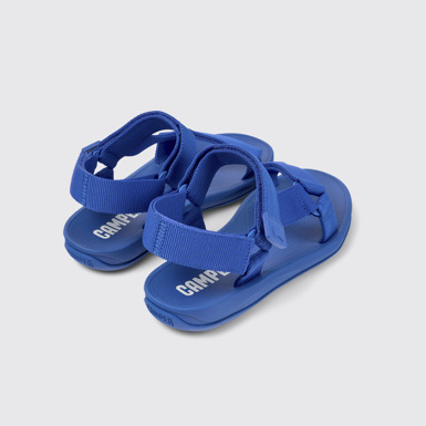 Back view of Match Blue Textile Sandal for Men