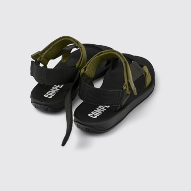 Back view of Match Multicolored Textile Sandal for Men