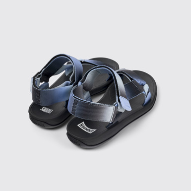 Back view of Twins Multicolored Textile Sandal for Men