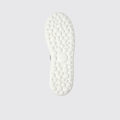 The sole of Pelotas XLite Blue, grey, and yellow sneakers for men