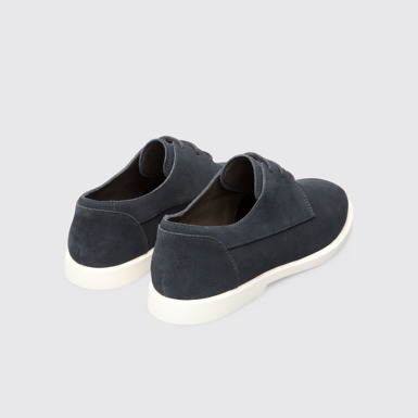 Back view of Judd Dark gray lace-up shoe for men