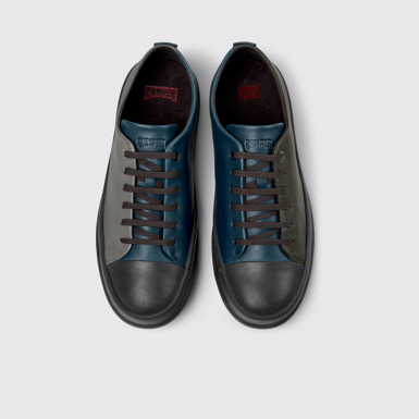 Overhead view of Twins Multicolor Leather Shoes for Men.