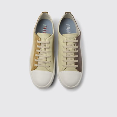 Overhead view of Twins Beige and brown shoes for men