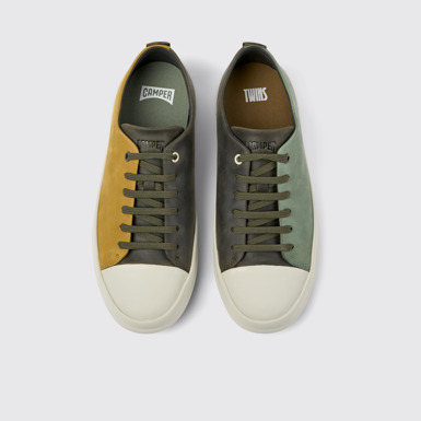 Twins Zapatos multicolores de piel y nobuk para hombre