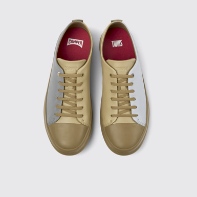 Overhead view of Twins Multicolored Leather Sneaker for Men