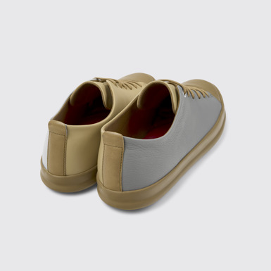 Back view of Twins Multicolored Leather Sneaker for Men