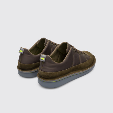 Back view of Formiga Men’s green and dark brown shoe