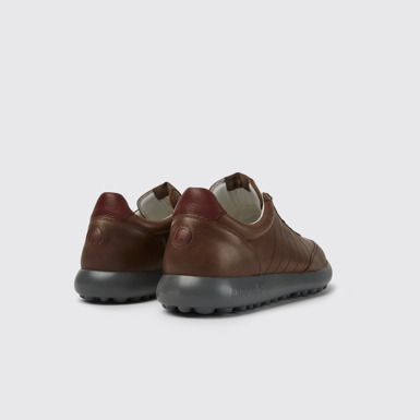 Back view of Pelotas XLite Brown leather sneakers for men