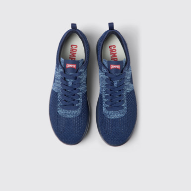 Overhead view of Pelotas XLite Blue textile sneakers for men