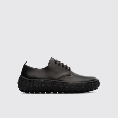Side view of Ground Men's black shoe