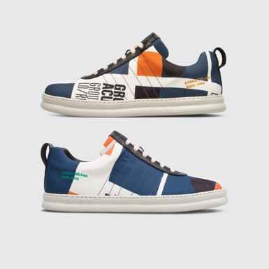 Side view of Twins Multi-colored men's TWINS sneakers