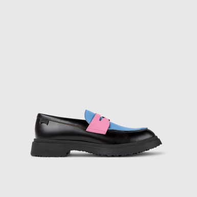 Side view of Twins Multicolored leather loafers for men