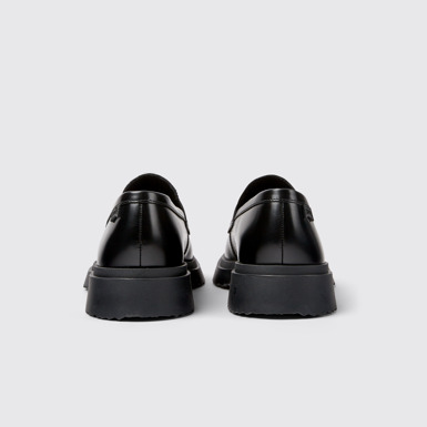 Back view of Walden Black Leather Mocasins for Men.