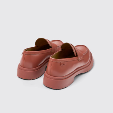 Back view of Walden Red Leather Moccasin for Men