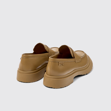Back view of Walden Brown Leather Moccasin for Men