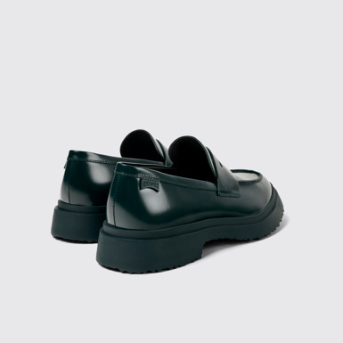 Back view of Walden Green leather loafers for men
