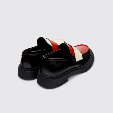 Back view of Twins Multicolor Leather Moccasin/Nautical Shoes for Men.
