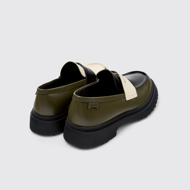Back view of Twins Multicolor Leather Mocasin/Nautical for Men.