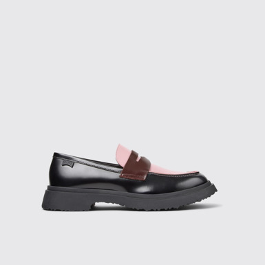 Side view of Twins Multicolor Leather Moccasins for Men.