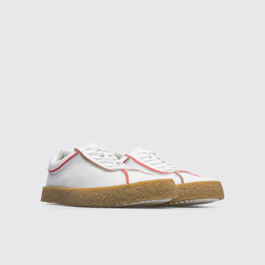 Front view of Twins Men's white lace up TWINS shoe