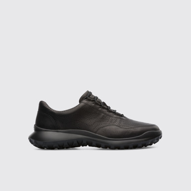 Side view of CRCLR Breathable men's black sneaker