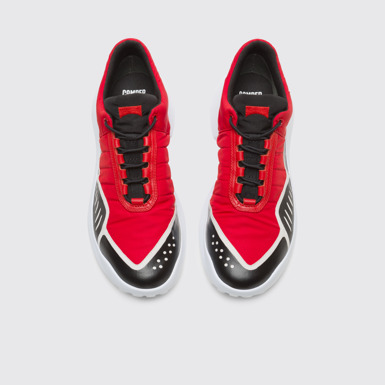Overhead view of Camper x SailGP Red and black sneaker for men