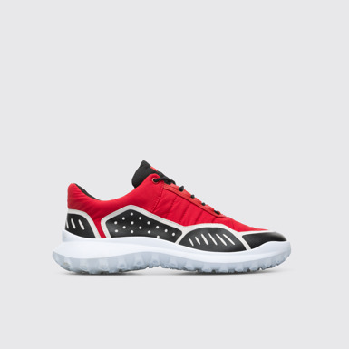 Side view of Camper x SailGP Red and black sneaker for men