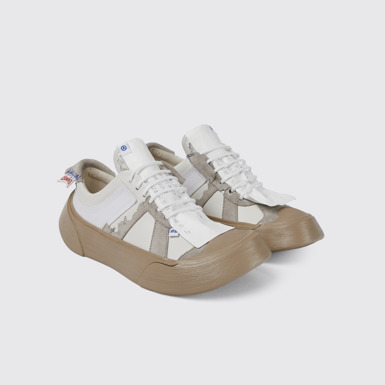 Front view of ADERERROR White/beige shoes