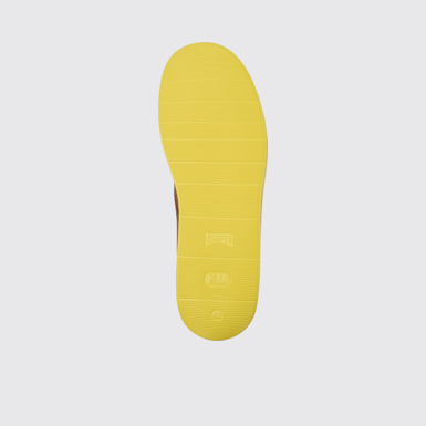 The sole of Wagon Brown leather men's shoes