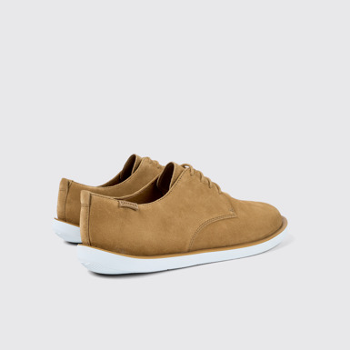 Back view of Wagon Brown Nubuck Blucher for Men