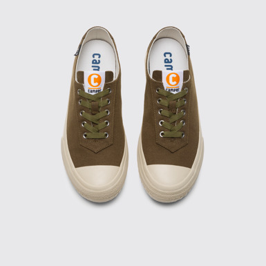 Overhead view of Camaleon Dark green sneaker for men