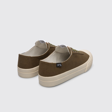 Back view of Camaleon Dark green sneaker for men