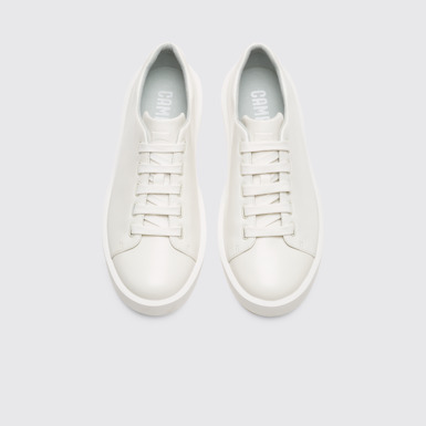 Overhead view of Courb Men's white sneaker