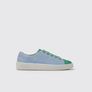 Side view of Twins Multicolored leather sneakers for men