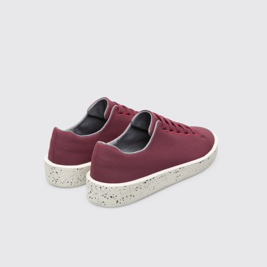 Back view of Courb Men's burgundy sneaker