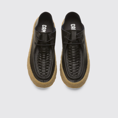 Overhead view of Bark Black shoe for men