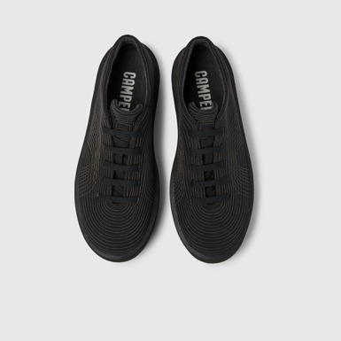Overhead view of Courb Black sneakers for men