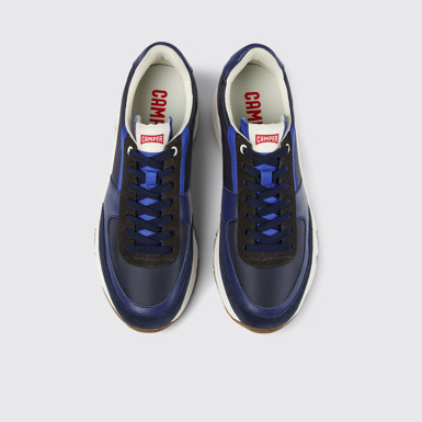 Overhead view of Drift Blue and grey sneaker for men