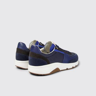 Back view of Drift Blue and grey sneaker for men