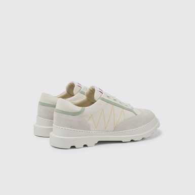 Back view of Brutus Sneaker for men in white, grey and green
